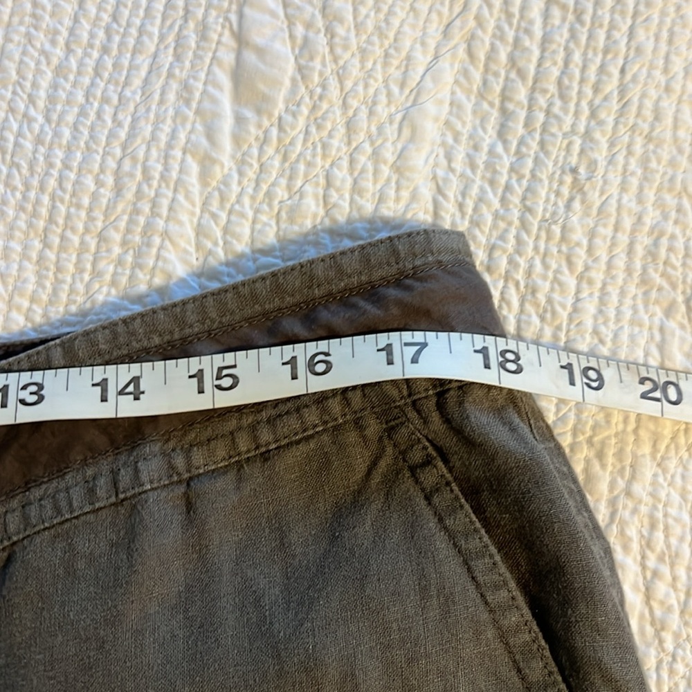 Talbots Irish Linen Drawstring Crop Pants - Picture 10 of 12